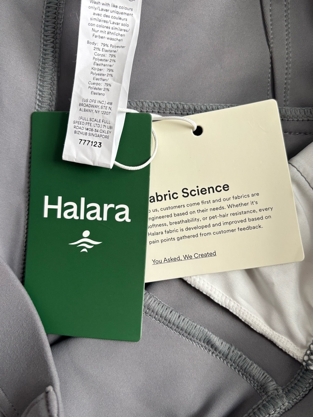 Halara Flex Day Stretch High Waisted Pocket Work Flare Pants Silent Storm Gray - Picture 8 of 16